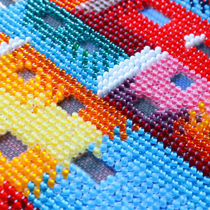 DIY Bead Embroidery Kit "Safe haven" 9.4"x13.4" / 24.0x34.0 cm