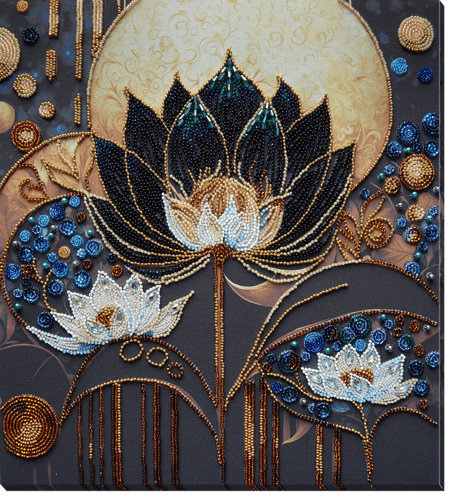 DIY Bead Embroidery Kit "Dream Bloom" 11.8"x13.0" / 30.0x33.0 cm