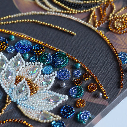 DIY Bead Embroidery Kit "Dream Bloom" 11.8"x13.0" / 30.0x33.0 cm