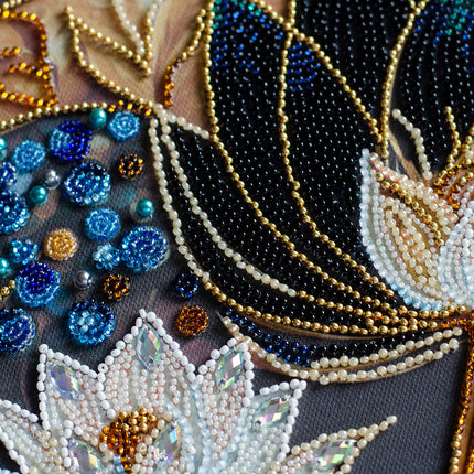 DIY Bead Embroidery Kit "Dream Bloom" 11.8"x13.0" / 30.0x33.0 cm