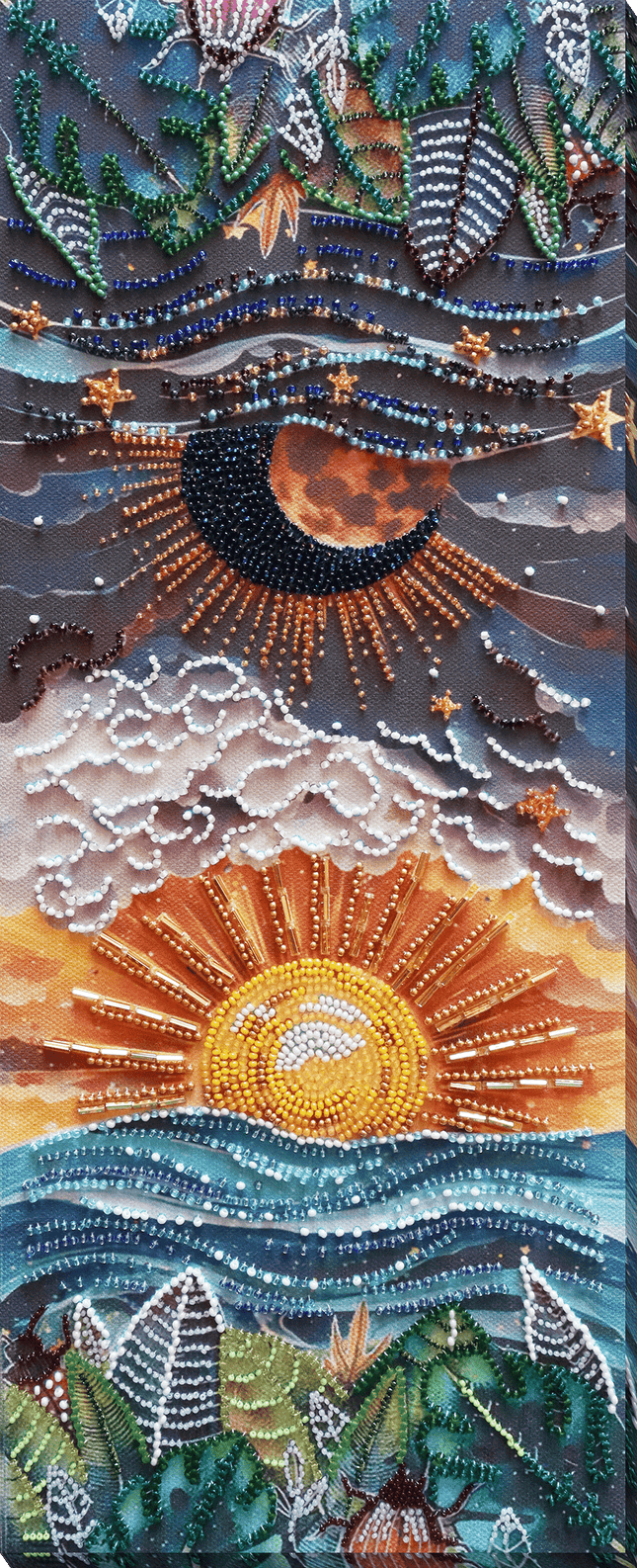 DIY Bead Embroidery Kit "Between day and night" 15.7"x6.3" / 40.0x16.0 cm