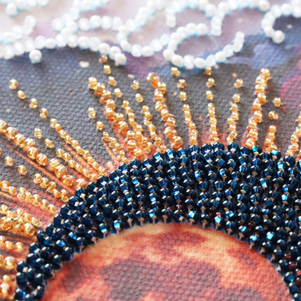 DIY Bead Embroidery Kit "Between day and night" 15.7"x6.3" / 40.0x16.0 cm
