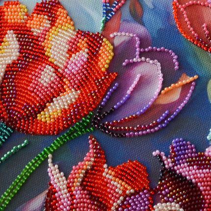 DIY Bead Embroidery Kit "An inspiring palette" 10.2"x15.7" / 26.0x40.0 cm
