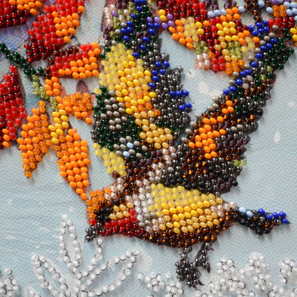 DIY Bead Embroidery Kit "Under the viburnum" 9.1"x10.2" / 23.0x26.0 cm
