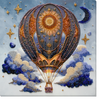 DIY Bead Embroidery Kit "Main Bead Embroidery Kit Air adventures" 11.0"x11.0" / 28.0x28.0 cm