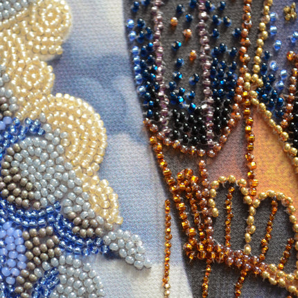 DIY Bead Embroidery Kit "Air adventures" 11.0"x11.0" / 28.0x28.0 cm