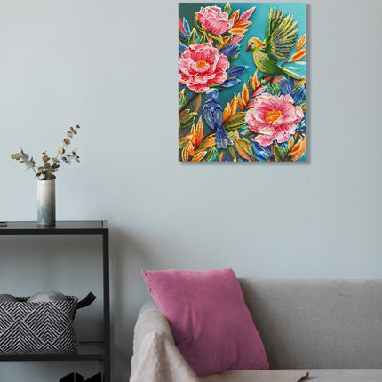 DIY Bead Embroidery Kit "Spring commotion" 9.4"x11.8" / 24.0x30.0 cm