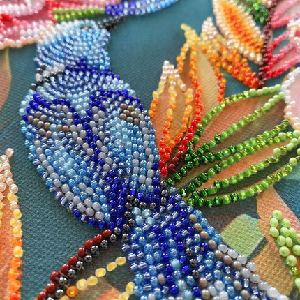 DIY Bead Embroidery Kit "Spring commotion" 9.4"x11.8" / 24.0x30.0 cm