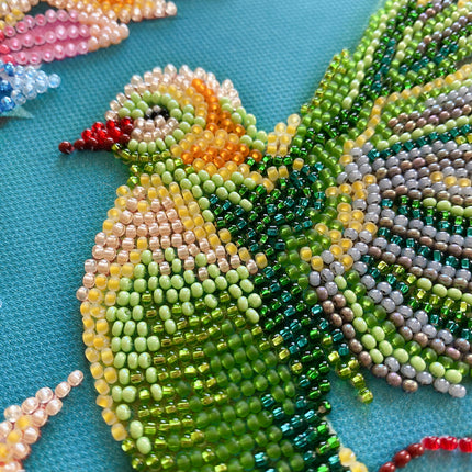 DIY Bead Embroidery Kit "Spring commotion" 9.4"x11.8" / 24.0x30.0 cm