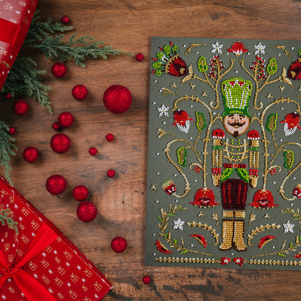 DIY Bead Embroidery Kit "Hero of the Christmas Night " 7.7"x10.2" / 19.5x26.0 cm