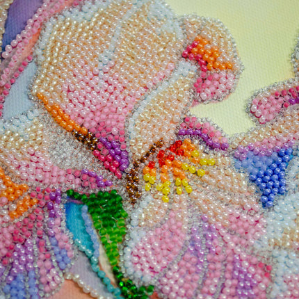 DIY Bead Embroidery Kit "Floral inspiration" 9.4"x12.4" / 24.0x31.5 cm