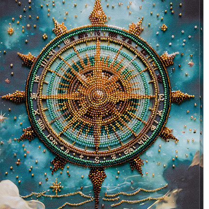 DIY Bead Embroidery Kit "Find your way" 7.9"x11.8" / 20.0x30.0 cm