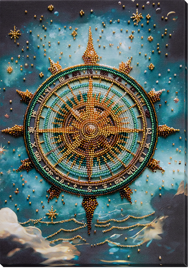 DIY Bead Embroidery Kit "Find your way" 7.9"x11.8" / 20.0x30.0 cm