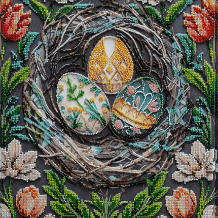 DIY Bead Embroidery Kit "Cherish Traditions" 11.8"x16.1" / 30.0x41.0 cm