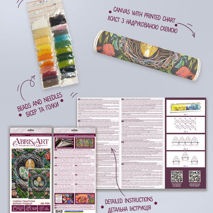 DIY Bead Embroidery Kit "Cherish Traditions" 11.8"x16.1" / 30.0x41.0 cm