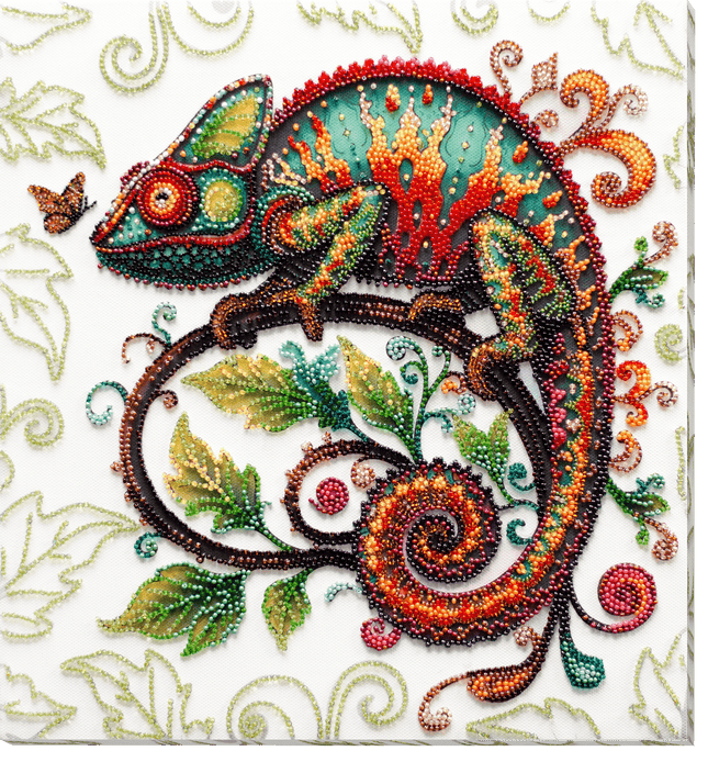 DIY Bead Embroidery Kit "The master of reincarnations" 11.0"x11.8" / 28.0x30.0 cm