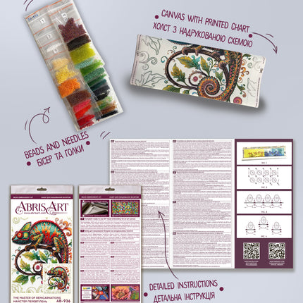 DIY Bead Embroidery Kit "The master of reincarnations" 11.0"x11.8" / 28.0x30.0 cm