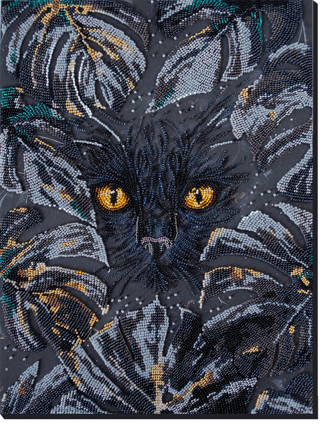 DIY Bead Embroidery Kit "Lurking" 14.6"x11.0" / 37.0x28.0 cm