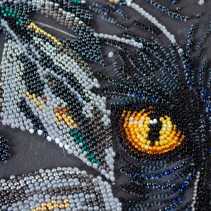 DIY Bead Embroidery Kit "Lurking" 14.6"x11.0" / 37.0x28.0 cm