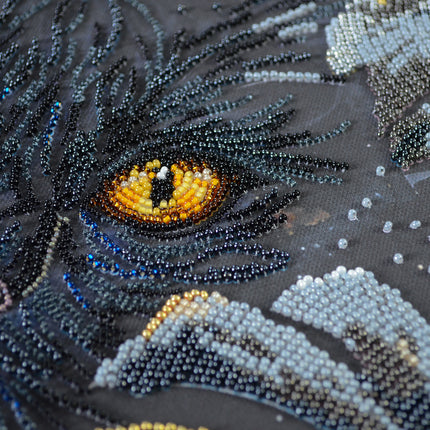 DIY Bead Embroidery Kit "Lurking" 14.6"x11.0" / 37.0x28.0 cm