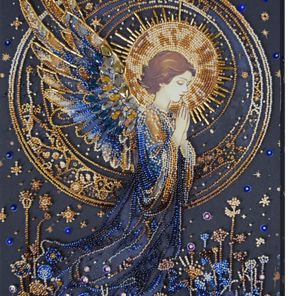 DIY Bead Embroidery Kit "Guardian of the sky" 10.6"x14.2" / 27.0x36.0 cm