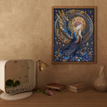 DIY Bead Embroidery Kit "Guardian of the sky" 10.6"x14.2" / 27.0x36.0 cm