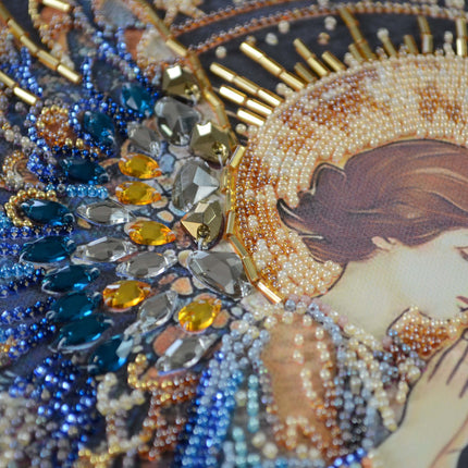 DIY Bead Embroidery Kit "Guardian of the sky" 10.6"x14.2" / 27.0x36.0 cm