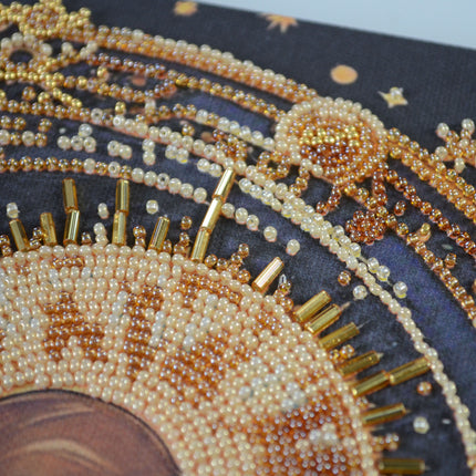 DIY Bead Embroidery Kit "Guardian of the sky" 10.6"x14.2" / 27.0x36.0 cm