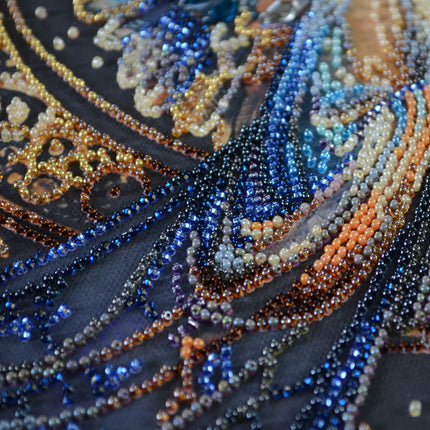 DIY Bead Embroidery Kit "Guardian of the sky" 10.6"x14.2" / 27.0x36.0 cm