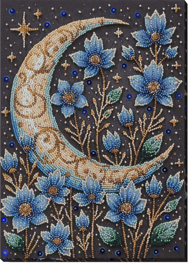 DIY Bead Embroidery Kit "A magical night" 8.7"x12.2" / 22.0x31.0 cm