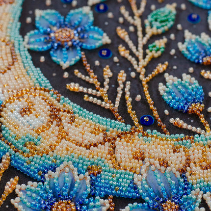 DIY Bead Embroidery Kit "A magical night" 8.7"x12.2" / 22.0x31.0 cm