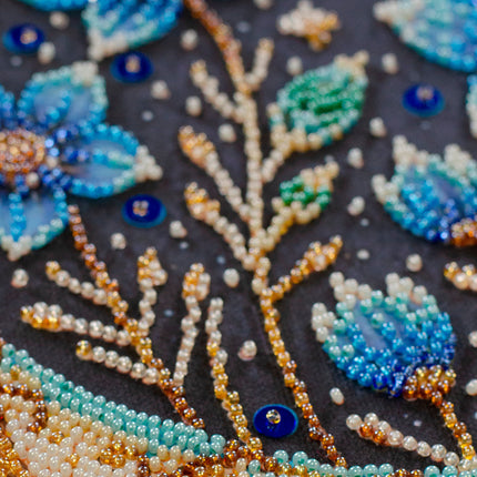 DIY Bead Embroidery Kit "A magical night" 8.7"x12.2" / 22.0x31.0 cm