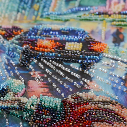 DIY Bead Embroidery Kit "Escaping from routine" 10.2"x13.0" / 26.0x33.0 cm