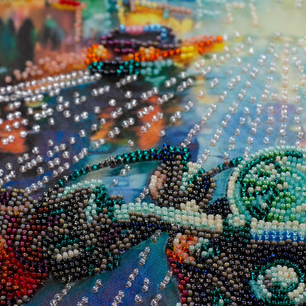 DIY Bead Embroidery Kit "Escaping from routine" 10.2"x13.0" / 26.0x33.0 cm