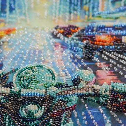 DIY Bead Embroidery Kit "Escaping from routine" 10.2"x13.0" / 26.0x33.0 cm