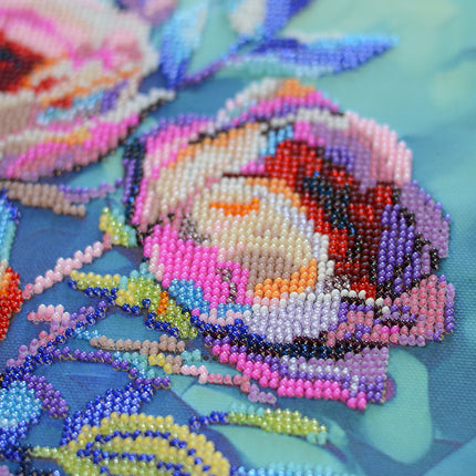 DIY Bead Embroidery Kit "Roses for the Soul" 12.2"x11.8" / 31.0x30.0 cm