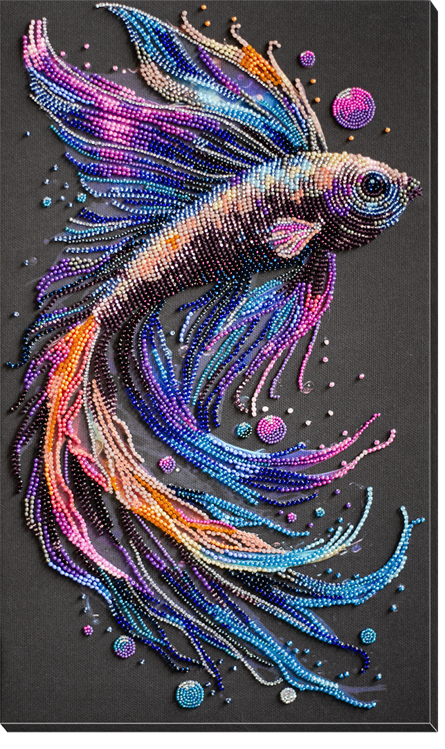 DIY Bead Embroidery Kit "Main Bead Embroidery Kit Waves of Color" 8.3"x14.2" / 21.0x36.0 cm