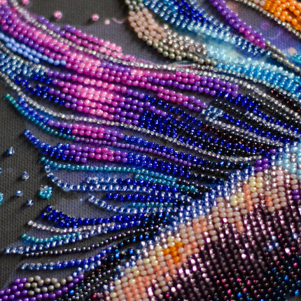 DIY Bead Embroidery Kit "Main Bead Embroidery Kit Waves of Color" 8.3"x14.2" / 21.0x36.0 cm