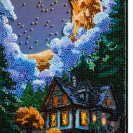 DIY Bead Embroidery Kit "Silent Night " 6.7"x11.8" / 17.0x30.0 cm