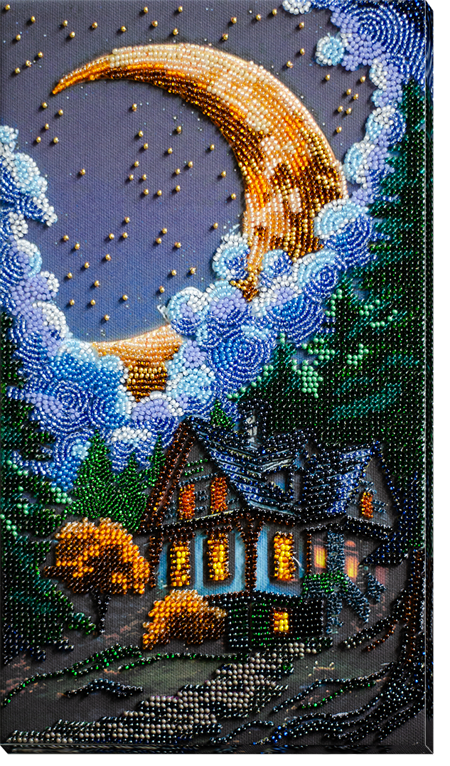 DIY Bead Embroidery Kit "Silent Night " 6.7"x11.8" / 17.0x30.0 cm