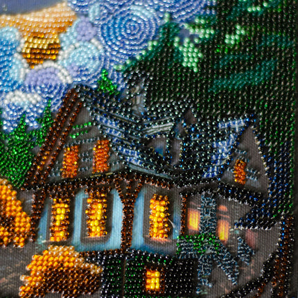 DIY Bead Embroidery Kit "Silent Night " 6.7"x11.8" / 17.0x30.0 cm
