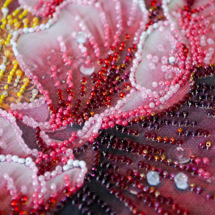 DIY Bead Embroidery Kit " Dew's Kiss" 9.1"x9.1" / 23.0x23.0 cm