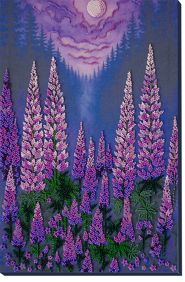 DIY Bead Embroidery Kit "Moonlight" 9.4"x14.6" / 24.0x37.0 cm