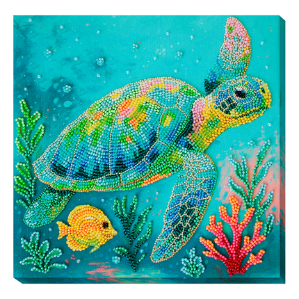 DIY Bead Embroidery Kit "Ocean Traveler" 8.3"x8.3" / 21.0x21.0 cm