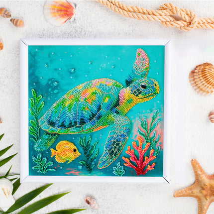 DIY Bead Embroidery Kit "Ocean Traveler" 8.3"x8.3" / 21.0x21.0 cm