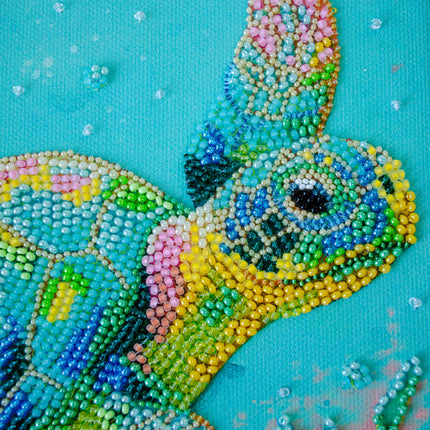 DIY Bead Embroidery Kit "Ocean Traveler" 8.3"x8.3" / 21.0x21.0 cm