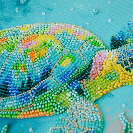 DIY Bead Embroidery Kit "Main Bead Embroidery Kit Ocean Traveler (Animals)" 8.3"x8.3" / 21.0x21.0 cm