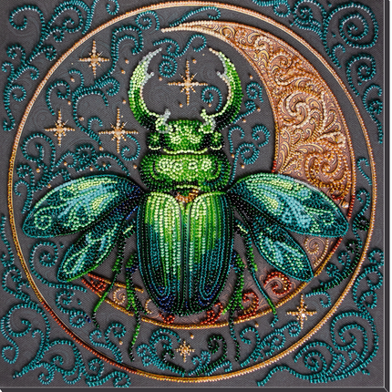 DIY Bead Embroidery Kit "Nature Totem" 9.8"x9.8" / 25.0x25.0 cm