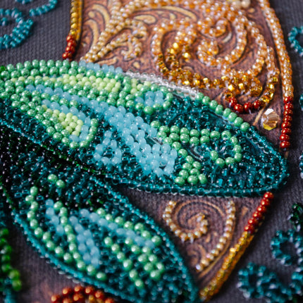 DIY Bead Embroidery Kit "Nature Totem" 9.8"x9.8" / 25.0x25.0 cm