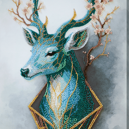 DIY Bead Embroidery Kit "Forest Spirit" 9.4"x14.2" / 24.0x36.0 cm